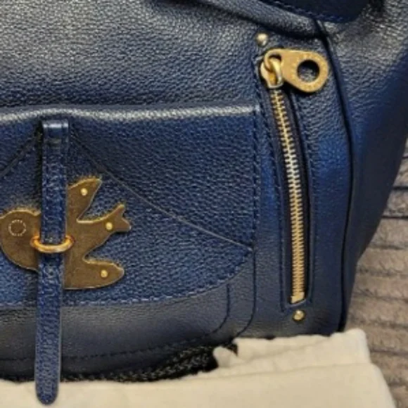 Marc Jacobs Petal To The Metal Bird Navy Tote Bag - Picture 12 of 14